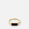 Thin Lennox Onyx Ring, Gold Vermeil -Online Fashion Accessories 104 0439 color black 01