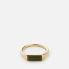 Thin Lennox Jasper Ring, Gold Vermeil 1 Thin Lennox Jasper Ring, Gold Vermeil -Online Fashion Accessories 104 0441 color green 01