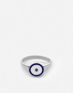 Opus Sapphire Ring, Sterling Silver/Blue