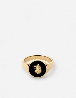 Skoll Ring, Gold Vermeil/Black