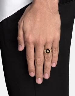 Skoll Ring, Gold Vermeil/Black -Online Fashion Accessories 104 0483 color black 03