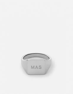 Ledger Ring, Sterling Silver -Online Fashion Accessories 104 0490 color polishedsilver 04