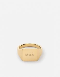 Ledger Pinky Ring, Gold Vermeil -Online Fashion Accessories 104 0491 color polishedgold 04 a4fac5f9 ade7 4a98 b55b 70e357ef47a6