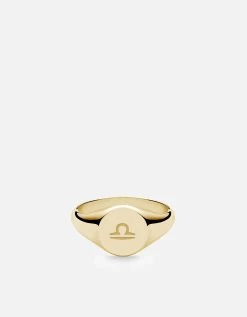 Astro Signet Ring, 14k Gold -Online Fashion Accessories 104 0502 color librapolishedgold 01