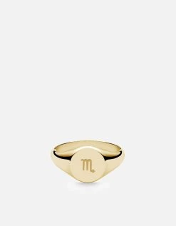 Astro Signet Ring, 14k Gold -Online Fashion Accessories 104 0503 color scorpiopolishedgold 01