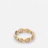 Pyper Link Puff Ring, Gold Vermeil 1 Pyper Link Puff Ring, Gold Vermeil -Online Fashion Accessories 104 0509 color polishedgold 01