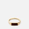 Thin Lennox Agate Ring, Gold Vermeil 2 Thin Lennox Agate Ring, Gold Vermeil -Online Fashion Accessories 104 0540 color red 01