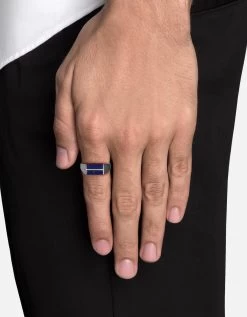 Duo Lapis Ring, Sterling Silver -Online Fashion Accessories 104 0546 color blue 03
