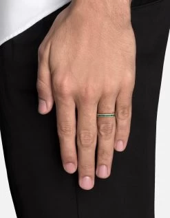 Totem Agate Ring, Gold Vermeil -Online Fashion Accessories 104 0560 color green 03