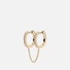 Avery Huggie Earring, 14k Gold Pavé -Online Fashion Accessories 105 0180 color polishedgoldpave 01