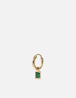 Valor Quartz Huggie Earring, Gold Vermeil