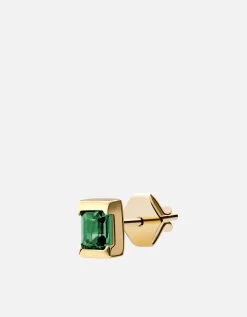 Valor Quartz Stud Earring, Gold -Online Fashion Accessories 105 0283 color green14kgold 02 d83a5fc2 1767 4f47 ba8f 451c7d745c66