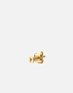 Alpha Stud Earring, 14k Gold -Online Fashion Accessories 105 0347 color dpolishedgold 01