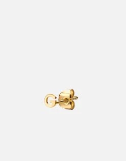 Alpha Stud Earring, 14k Gold -Online Fashion Accessories 105 0350 color gpolishedgold 01
