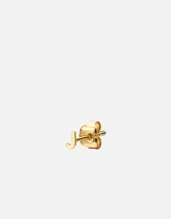 Alpha Stud Earring, 14k Gold -Online Fashion Accessories 105 0353 color jpolishedgold 01
