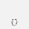 Hexa Huggie Earring, Sterling Silver -Online Fashion Accessories 105 0381 color polishedsilversingle 01