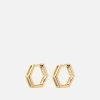Hexa Huggie Earrings, Gold Vermeil 2 Hexa Huggie Earrings, Gold Vermeil -Online Fashion Accessories 105 0382 color polishedgoldpair 01