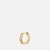 Hexa Huggie Earring, Gold Vermeil -Online Fashion Accessories 105 0382 color polishedgoldsingle 01