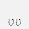 Slim Rope Huggie Earrings, Sterling Silver -Online Fashion Accessories 105 0389 color polishedsilverpair 01