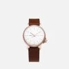 M12 Swiss Rose|White Vintage Cognac Leather