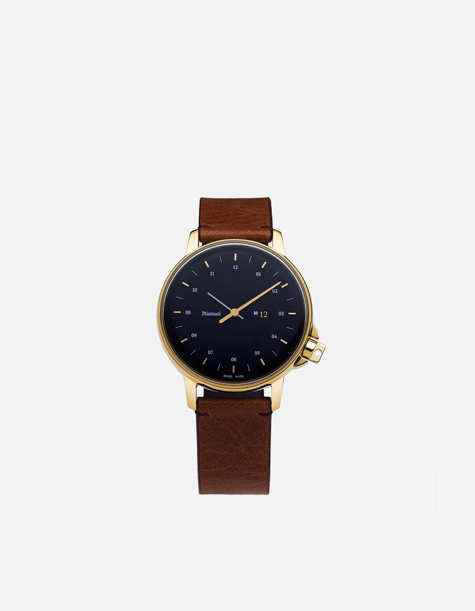 M12 Swiss Gold|Navy Vintage Cognac Leather 3 M12 Swiss Gold|Navy Vintage Cognac Leather