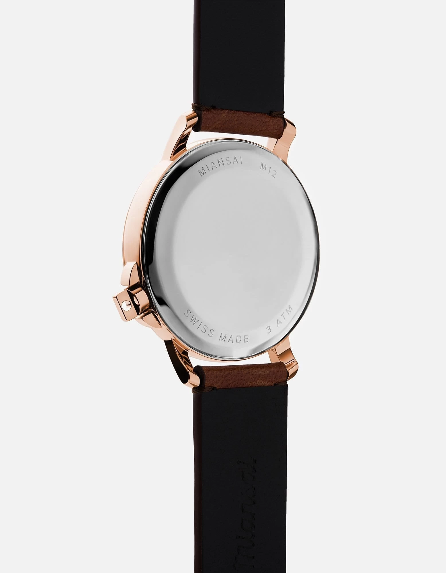 M12 Swiss Rose|Black Cognac Leather 3 M12 Swiss Rose|Black Cognac Leather - Image 2