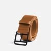 Vintage Cognac Leather Belt, Noir Buckle -Online Fashion Accessories 110 0007 color tobacco 01