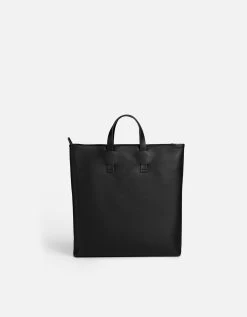 Slim Tote, Textured Black