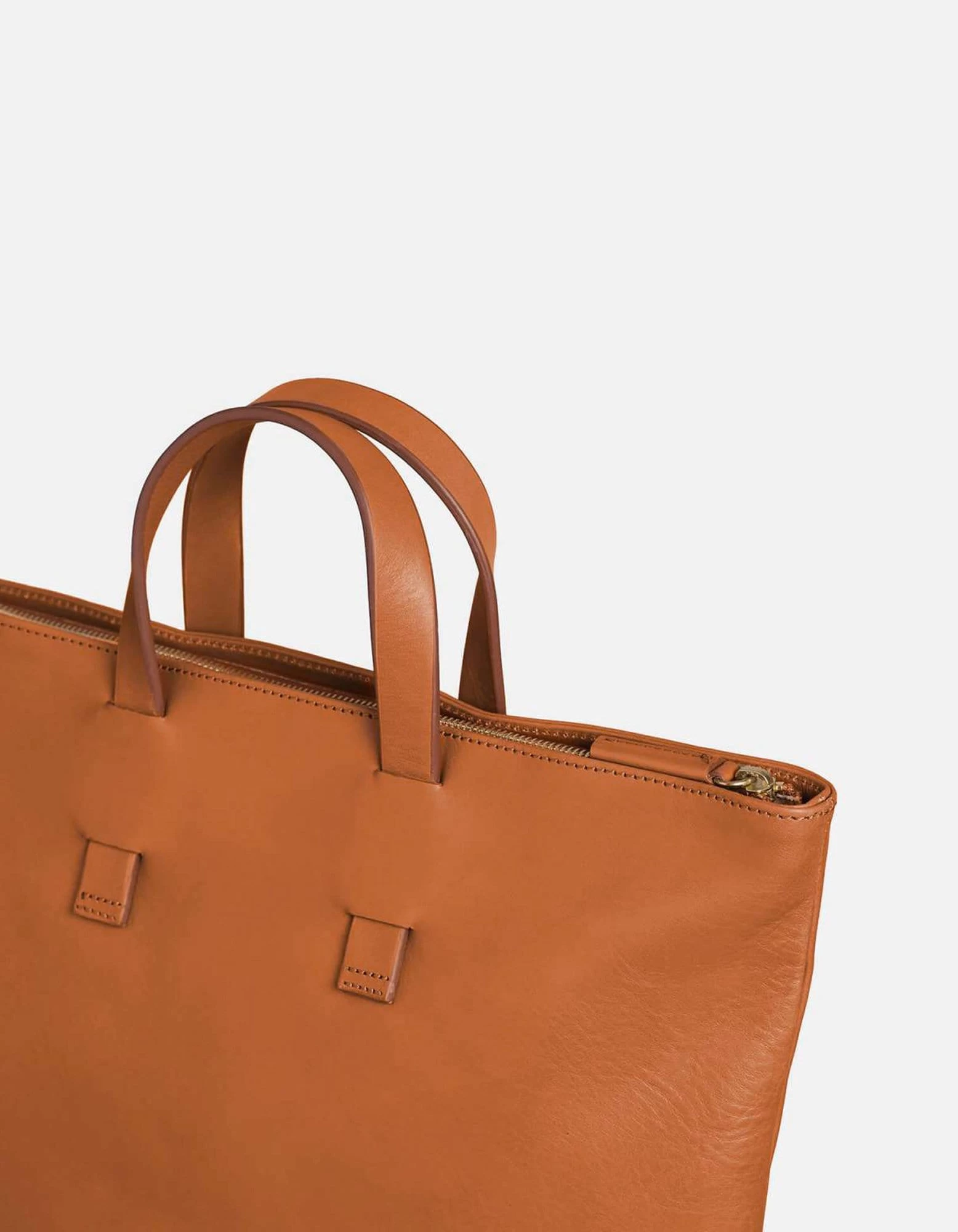 Slim Tote, Vintage Cognac 4 Slim Tote, Vintage Cognac - Image 2