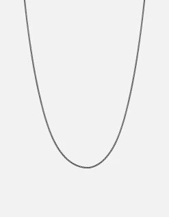 1.3mm Cuban Chain Necklace, Sterling Silver 14 1.3mm Cuban Chain Necklace, Sterling Silver -Online Fashion Accessories 2ec143f5c8fb3ede3b2ad0000a07a726