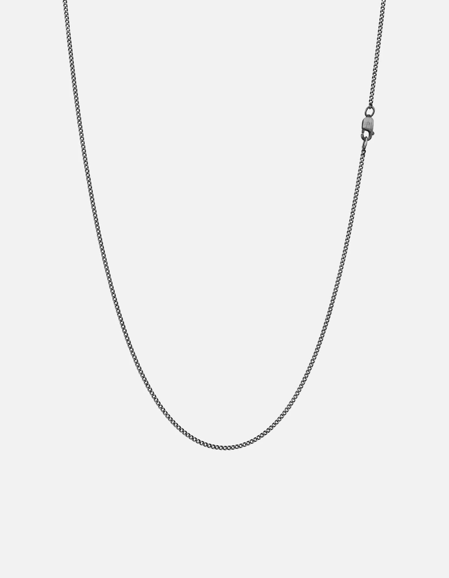 1.3mm Cuban Chain Necklace, Sterling Silver 10 1.3mm Cuban Chain Necklace, Sterling Silver - Image 8