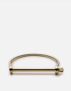 Thin Screw Cuff, Gold -Online Fashion Accessories 4b16f126cdb5a73730fdcc7f29879652