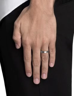 4mm Silver Band, Matte Silver -Online Fashion Accessories XSS15 BA color mattesilver 03